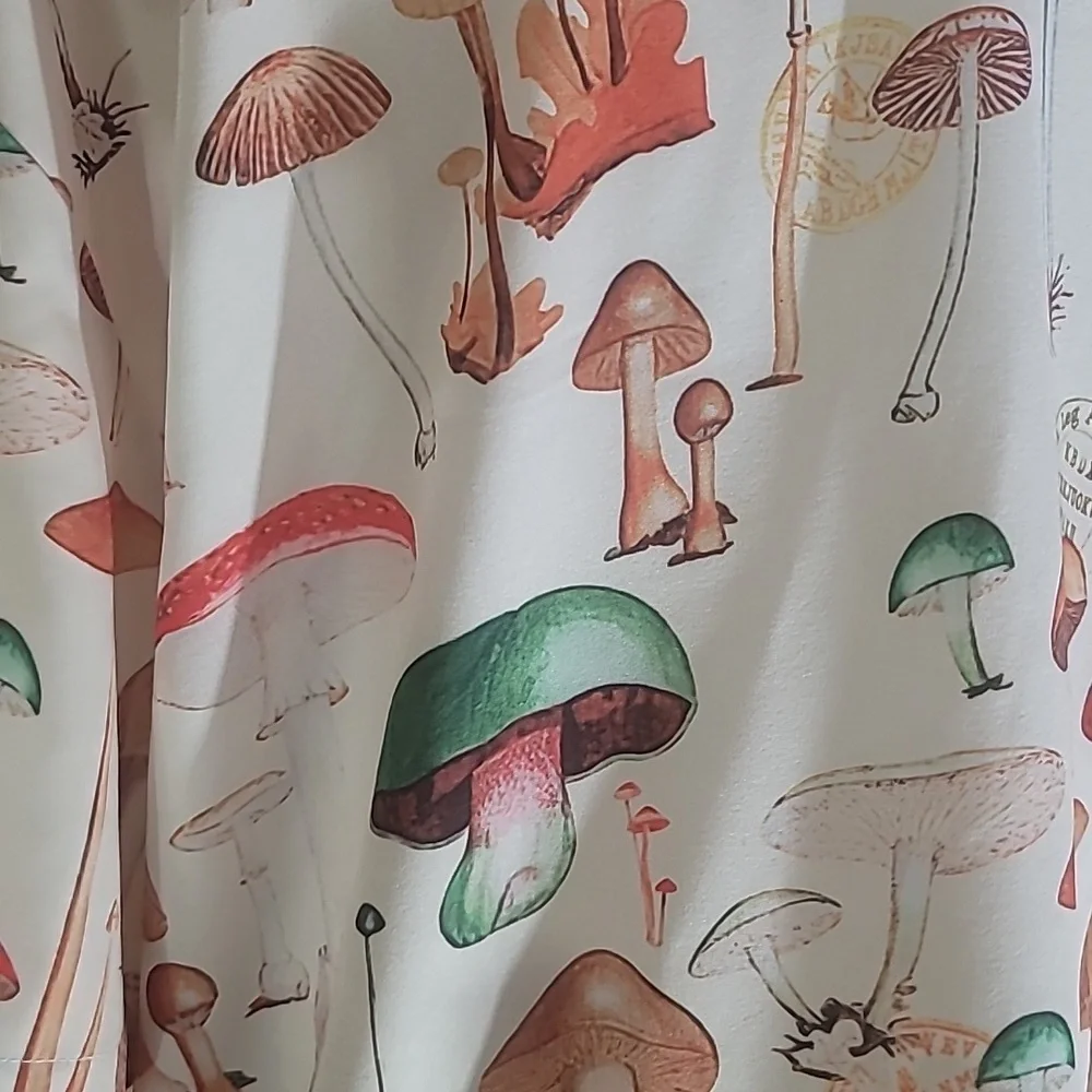 Mushroom shirt mens size large tan brown orange green - Picture 8 of 9